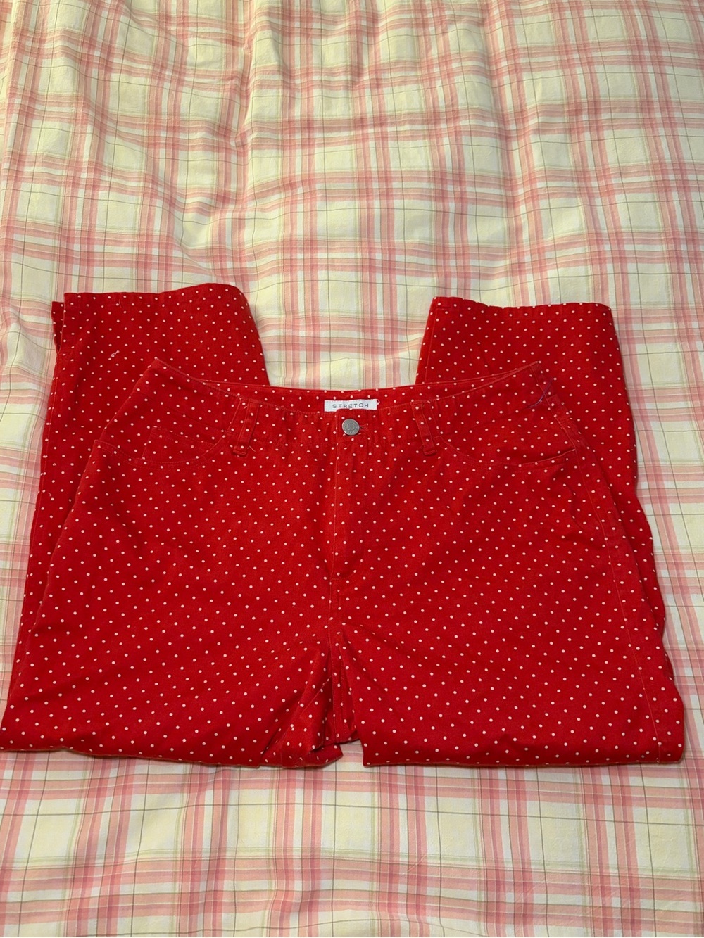 Vintage Y2K Villager Liz Claiborne Red Polka Dot Capri Pants